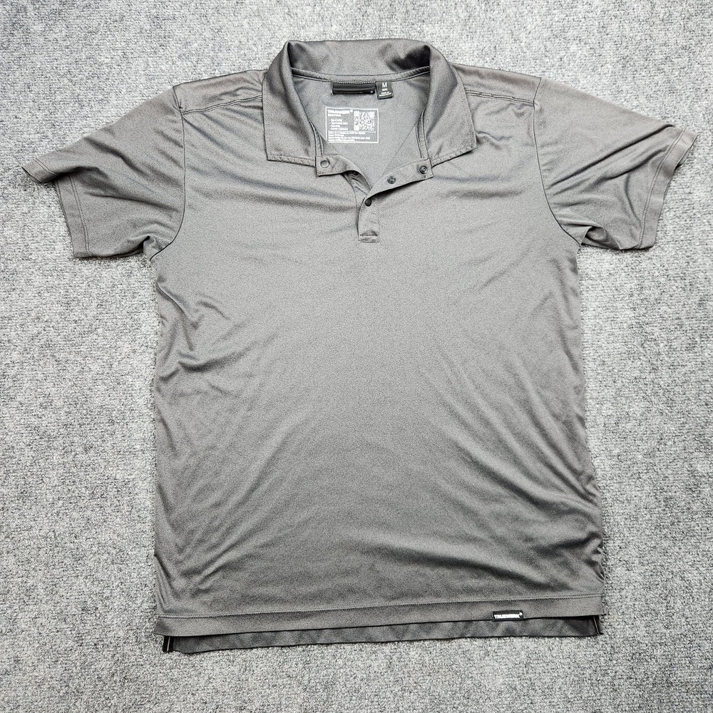 Truewerk Tech Polo Shirt‎ Mens Medium Gray Short Sleeve Workwear Performance